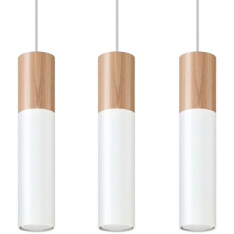 Lámpara colgante Vira blanco, 3 luces
