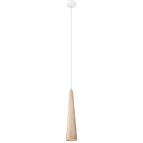 Lámpara colgante Vovo 1 luz, madera natural