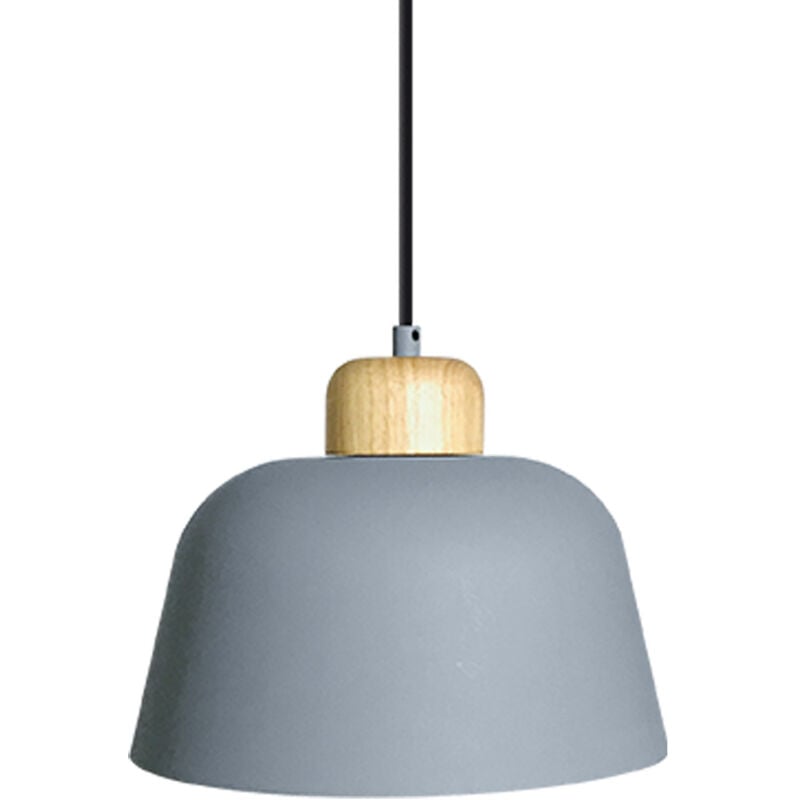 

Lámpara Colgante de Metal y Madera Wawak Gris - Gris