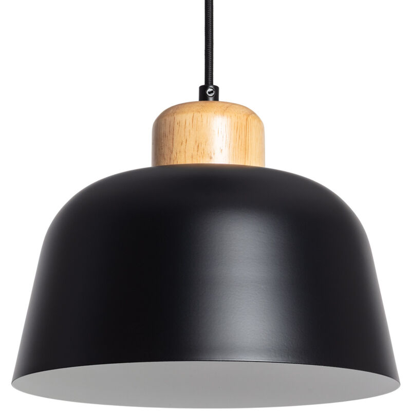 

Lámpara Colgante de Metal y Madera Wawak Negro - Negro