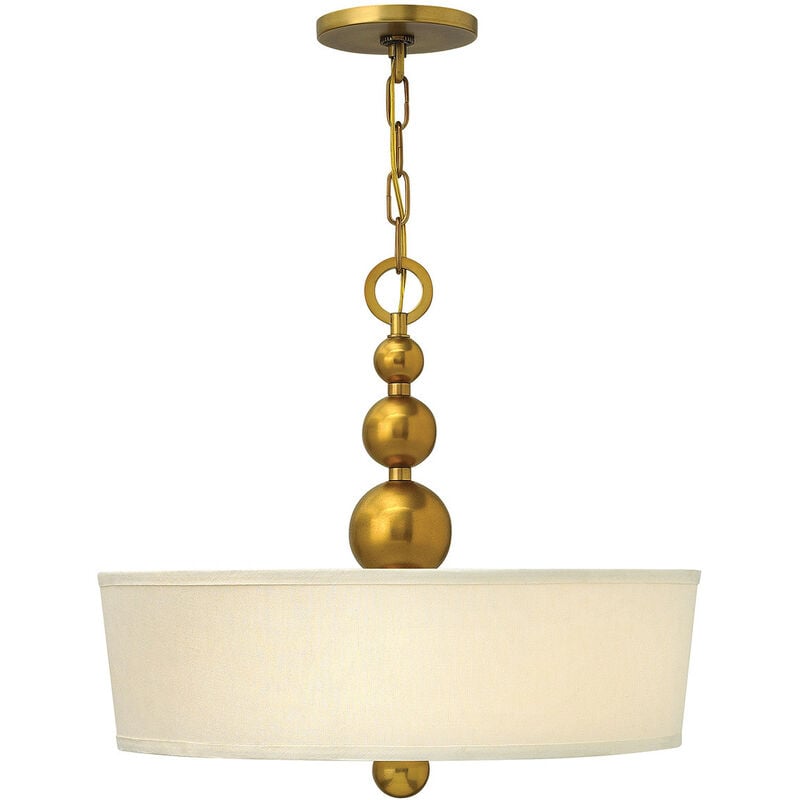 

Zelda - Lámpara colgante de techo con 3 luces Vintage de latón, E27 - Elstead