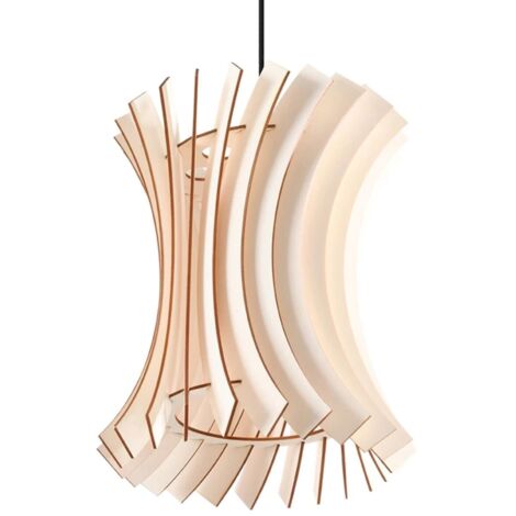 Lámpara colgante Zoin madera natural