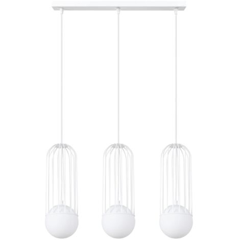 Lámpara colgante Zovolu blanco, 3 luces