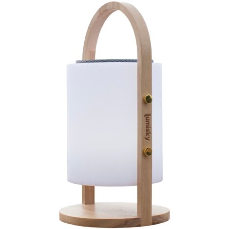 Lámpara con altavoz bluetooth inalámbrico H37CM WOODY