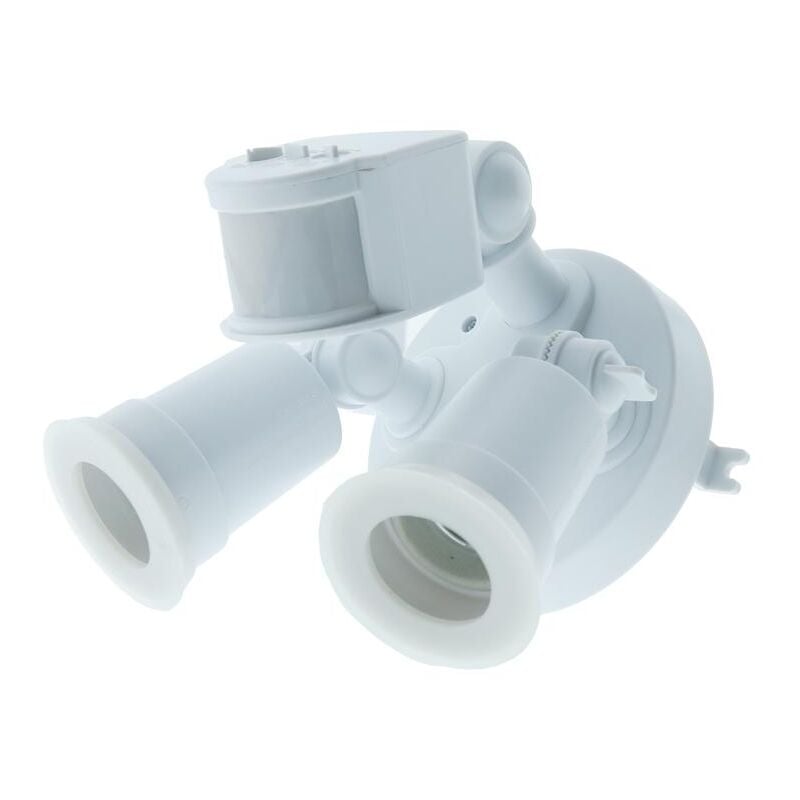 

Lámpara Con Sensor de Movimiento 2XE27 IP44 Blanco | IluminaShop