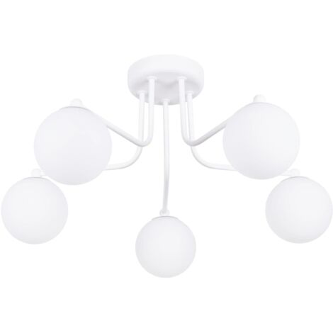 Lámpara Cumo blanco, 5 luces