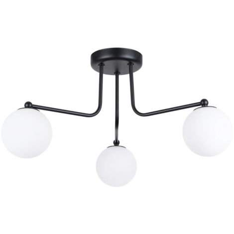 Lámpara Cumo negro, 3 luces