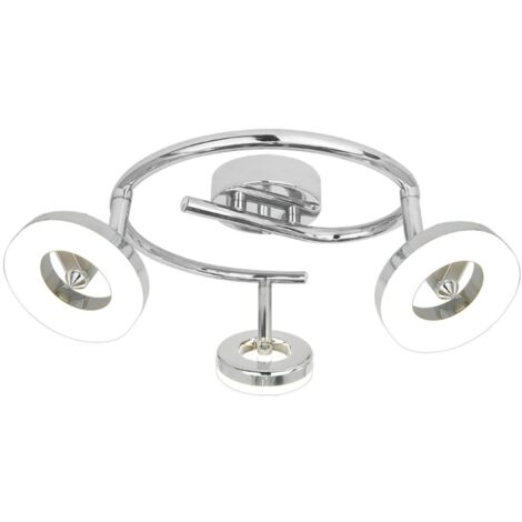 Lámpara de 3 luces redonda modelo Cedro acabado cromado 14 cm(alto)32 cm(ancho)32 cm(largo).