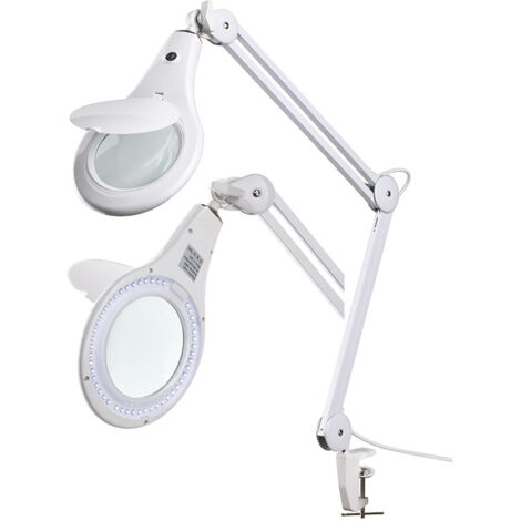 LAMPARA DE 48 LED ARTICULADA LENTE CIRCULAR MESA TRABAJO FERVI 0366