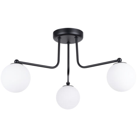 Lámpara de araña Astral negro/blanco acero/vidrio 3xG9  62cm Sollux