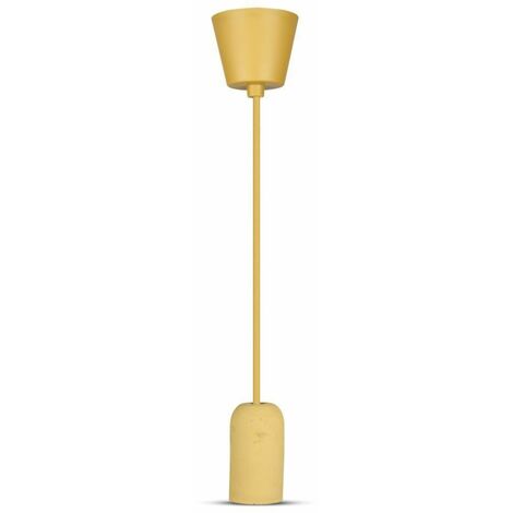 Lámpara de araña cilíndrica de hormigón LED V-TAC con portalámparas E27 (máx. 60 W), color beige