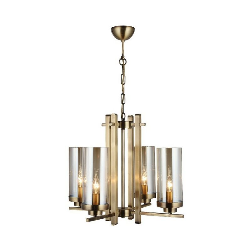 

Lampara de Arana Elenora - Lampara de suspension - Lampara de techo - Cobre en Metal, Vidrio, 53 x 53 x 86 cm, 4 x E14, 40 W