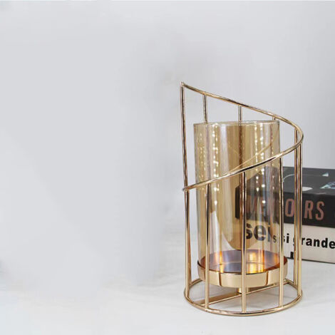Lámpara de araña giratoria, dorada y galvanizada, ideal para fiestas, bodas y decoración del hogar, 20 x 12 cm.