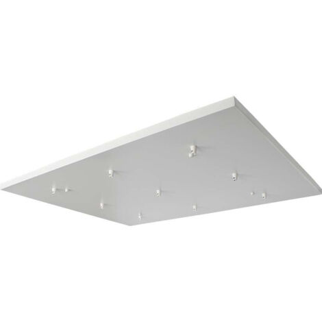 Lámpara de araña rectangular de acero V-TAC, 800 x 600 x 20 mm, con 9 orificios, color blanco mate