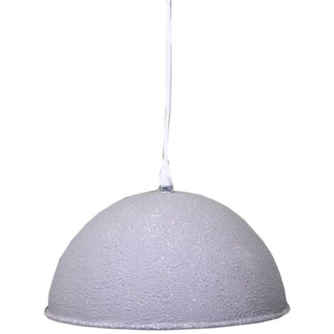 Lámpara de araña vintage de metal blanco/gris con fijación cmø26h19