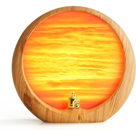 Lámpara de atardecer dorado, lámpara de mesa regulable única, regalo de amor para aniversario de bodas, día de San Valentín, día de la madre, cumpleaños