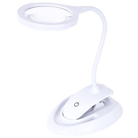 Lámpara de aumento de 10 aumentos, lupa de mesa flexible de luz diurna para escritorio de trabajo