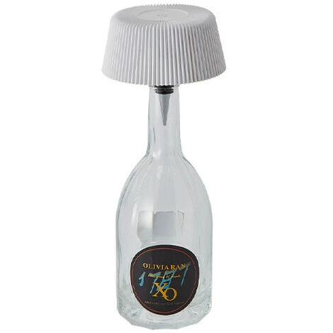 Lámpara de botella de vino: lámpara de mesa creativa con enchufe para botellas de vino, que ilumina la vida con su luz artística (blanca)