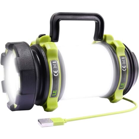 Lámpara de camping LED LE, linterna de camping recargable de 2600 mAh