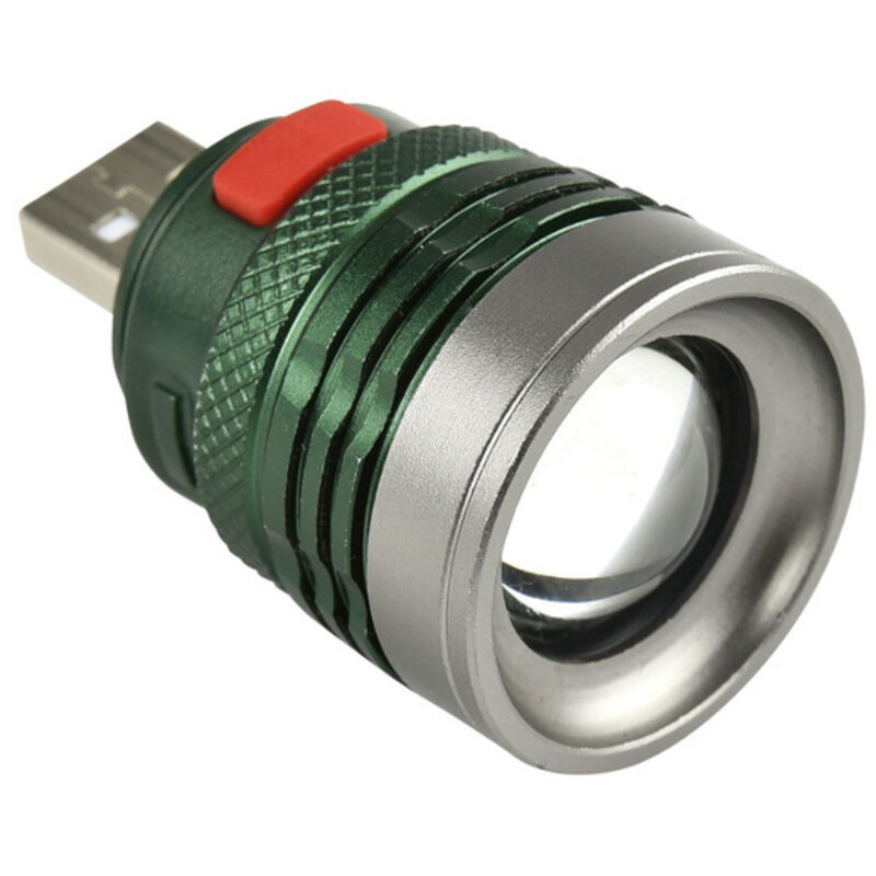 Lámpara de camping LED USB portátil de alta calidad con 3 modos - mini linterna extensible, 1 pieza (luz blanca)