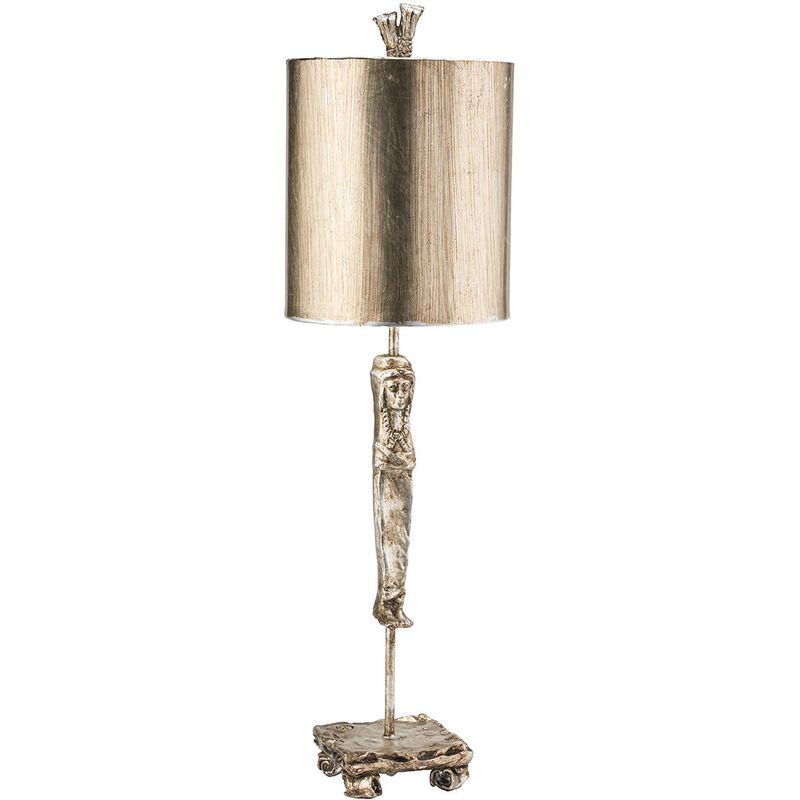 

Caryatid - Lámpara de mesa 1 luz Plata envejecida, E27 - Elstead