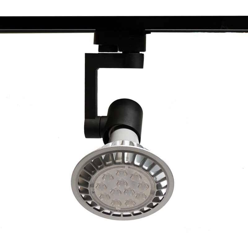 

Barcelona Led - Lampara de carril monofásico para bombilla PAR 30 E27 | Negro