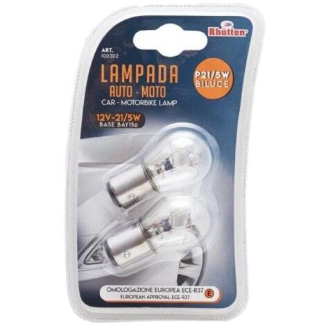 Lámpara de Coche Moto X2 - Aprobada ECE-R37, 12V - P21/5W
