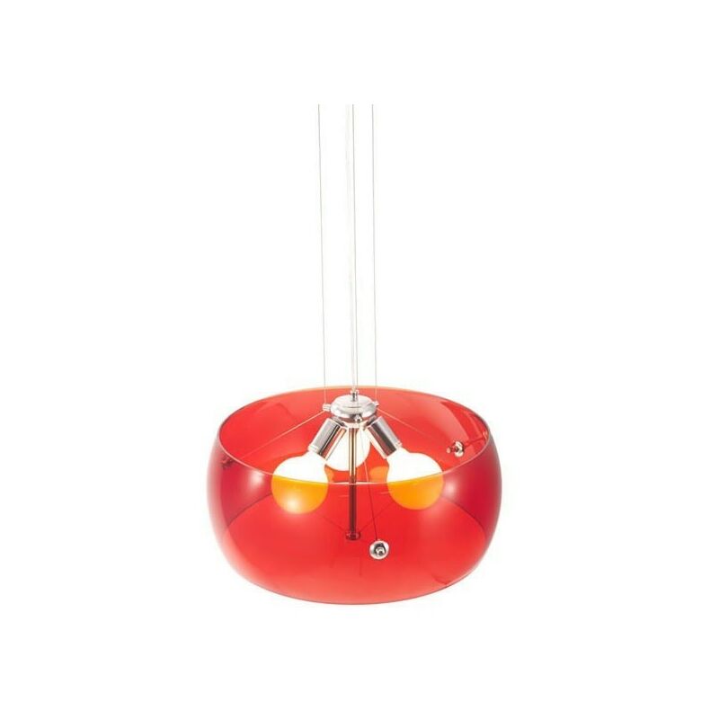 

Lámpara TITAN, colgante, diseño, pantalla acrilica roja