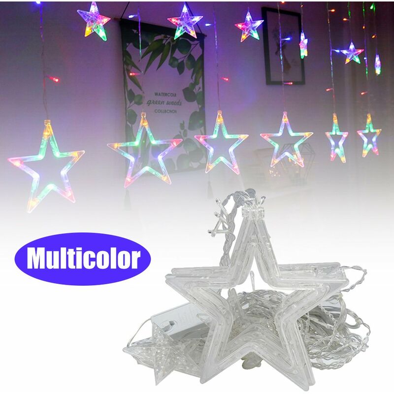 

Lampara de cortina Estrella de Navidad Luces de cortina Luces decorativas 220V Decoracion ligera,Multicolor
