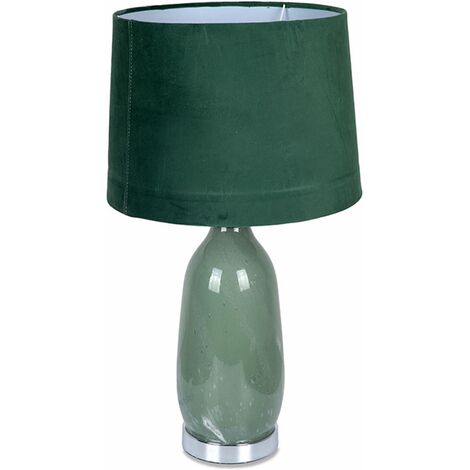 Lámpara de escritorio Katia de madera y metal verde