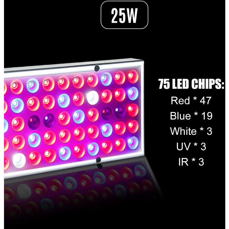 

Lampara de cultivo LED de espectro completo, luces de cultivo de plantas, 25W 45W para invernadero, plantulas hidroponicas, verduras y flores para