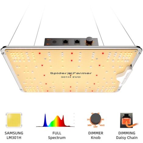 Lámpara de cultivo LED Spider Farmer SF1000EVO Lámpara de cultivo para plantas de interior Samsung LM301H EVO