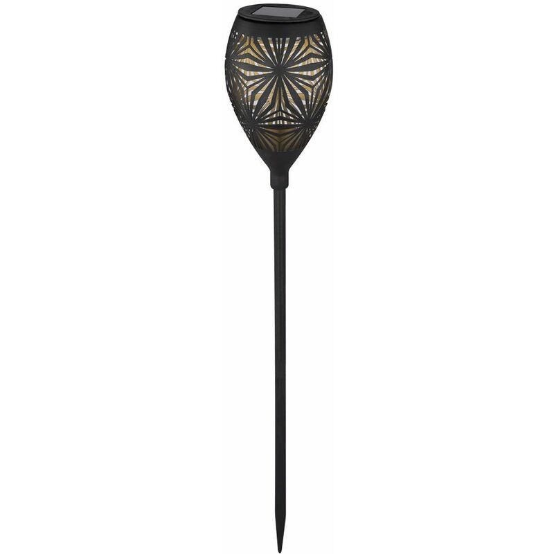 

Lámpara de enchufe solar LED lámpara de espiga de tierra para decoración de patio exterior BLACK-GOLD Globo 33537B