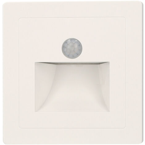 Lámpara de escalera con sensor de movimiento PIR, cableada, 220 V, LED de 1 W, luz blanca de 6500 K, alcance de 4 m, aplique de pared para escaleras, pasillo y porche.