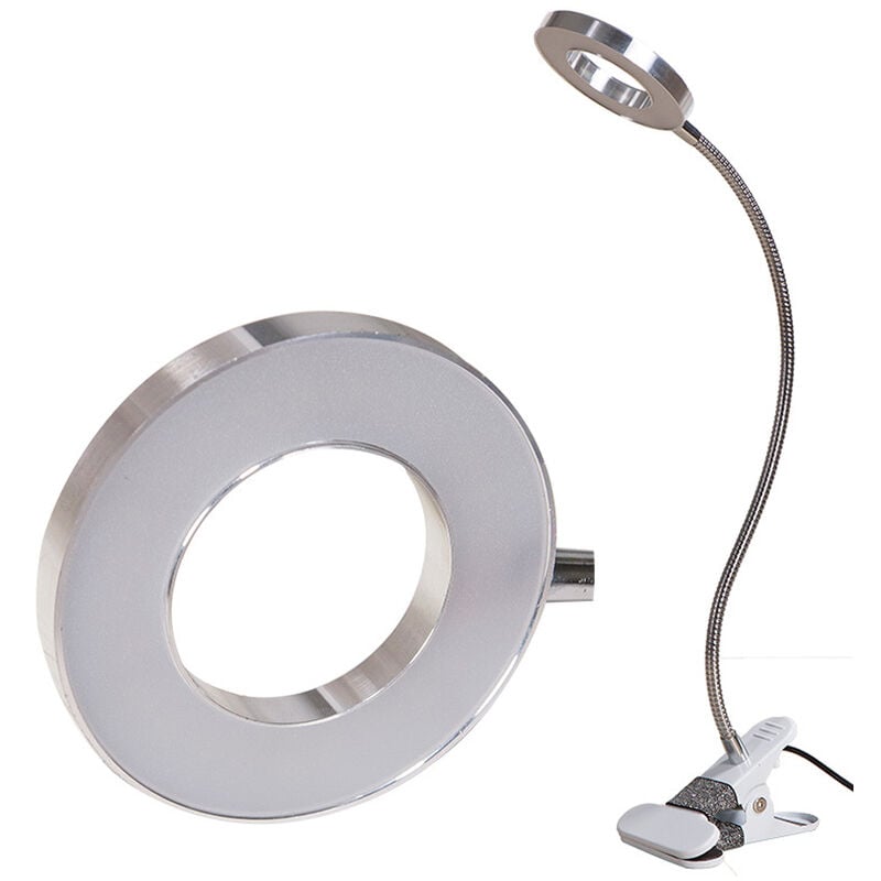 

Lampara de escritorio flexible profesional, luz de noche de cuello de cisne con cuentas LED, con abrazadera
