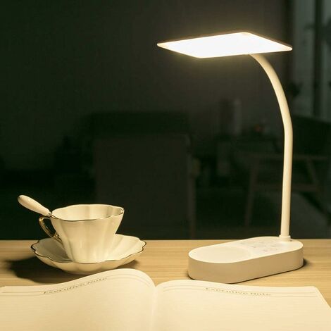 Lámpara de escritorio inalámbrica recargable por USB, 40 baterías LED de 3000 mAh, luz táctil, modo regulable de 3 colores, función de memoria, lámpara de mesa de lectura, dormitorio infantil, sala de