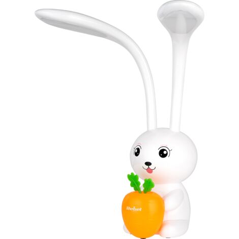Lámpara de escritorio infantil LED RABBIT, 3 colores ajustables, Rebel