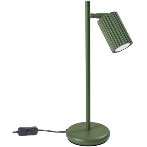 Lámpara de escritorio Karbon verde oliva aluminio 1xGU10  14.5cm Sollux