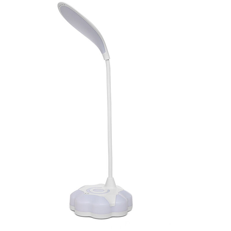 

Lampara de escritorio LED, lampara de mesa de cuello de cisne flexible, con 3 niveles de brillo Modo de luz nocturna,Blanco, tipo 2