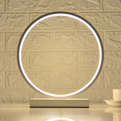Lámpara de escritorio LED moderna regulable en metal y acrílico con luz suave y ahorro de energía.