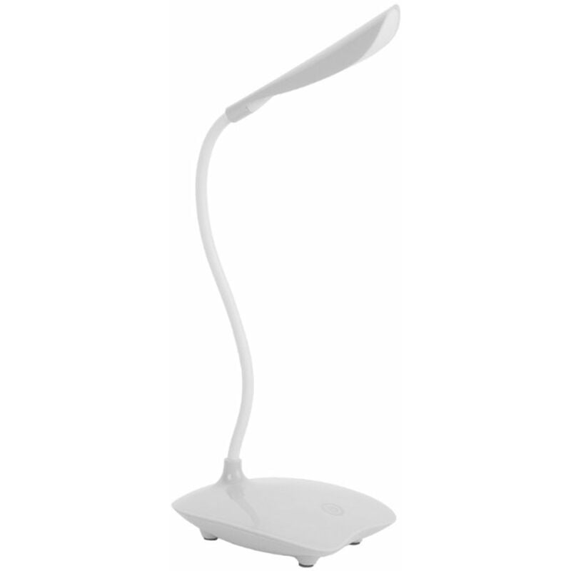 

Lampara de escritorio LED recargable, carga y enchufe USB portatil, lampara de lectura de manguera flexible de 360 ​​°,blanco