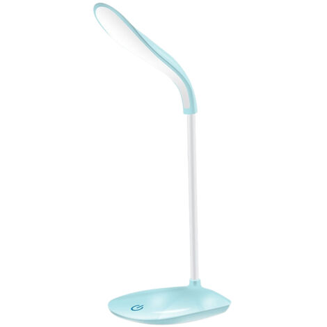 Lámpara de escritorio LED recargable, portátil, carga USB, flexible 360°, lámpara de lectura, iluminación suave para los ojos, lámpara de mesa táctil