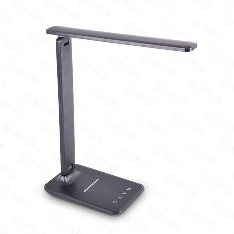 Lámpara de escritorio LED regulable, luz de lectura con puerto de carga USB, 5 modos de iluminación, lámpara de escritorio con control táctil, lámpara de uñas plegable para estudiar, trabajar, leer, o