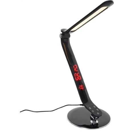 Lámpara de escritorio para mesita de noche Lámpara de escritorio con despertador reloj digital con función de alarma 040005418