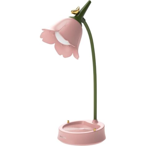 Lámpara de escritorio para niños, lámpara de mesa LED regulable con 3 temperaturas de color, lámpara de noche USB con sensor táctil y brazo flexible, lámpara de escritorio para niñas para