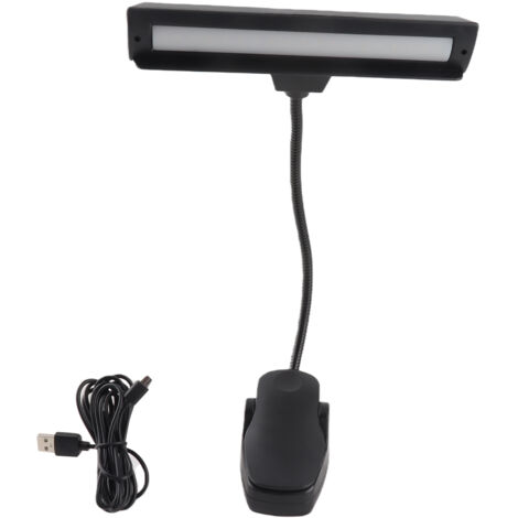 Lámpara de escritorio para partituras con batería recargable, 3 temperaturas de color y 19 LED.