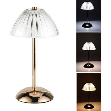 Lámpara de escritorio USB dorada, iluminación de 3 tonos, atenuación continua, interruptor táctil, lámpara de escritorio decorativa, luz nocturna, lámpara de lectura.