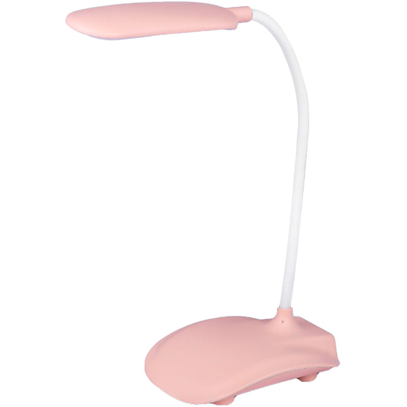 

Lampara de escritorio USB plegable portatil lectura tactil proteccion ocular luz nocturna recargable rosado -2200mAh batería de litio