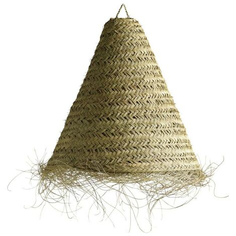 LAMPARA DE ESPARTO ORIENTAL 25 cm x 25 cm