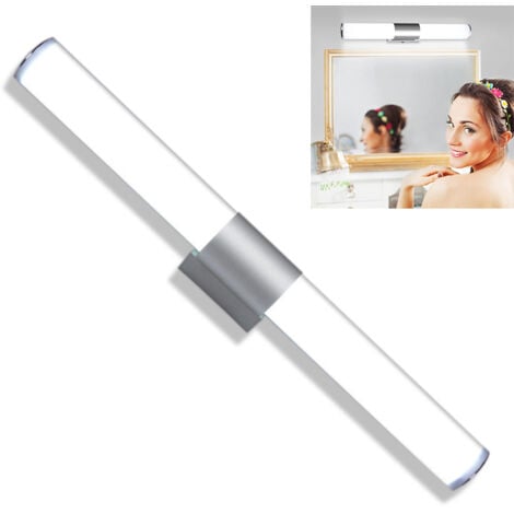 RNEMITERY Lámpara de espejo de baño - Lámpara de pared LED de 16 W 40 CM, luz blanca, lámpara de maquillaje de baño Iluminación de pared impermeable